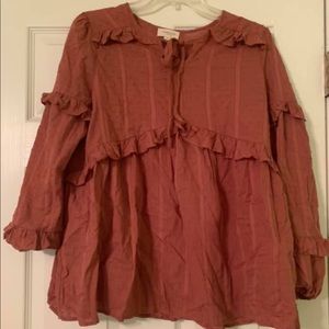 Rustic flowy blouse, size s but may fit m